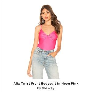 hot pink body suit from revolve